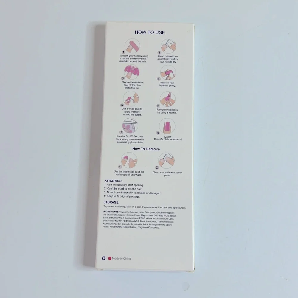 French Tip Bow Tie Semi-Cured Gel Nail Strip Set
